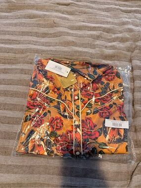 Floral rodeo Quincy pearl snap shirt
